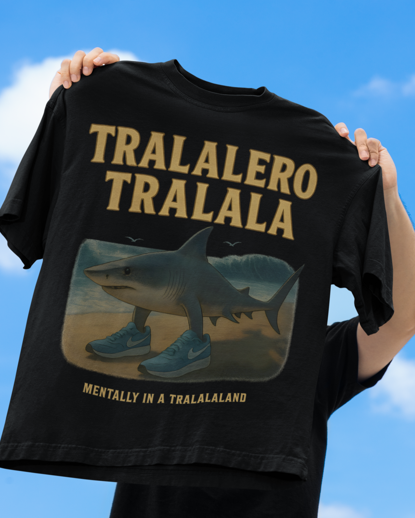 Tralalero Tralala Oversized Tshirt (Italian Brainrot Edition)