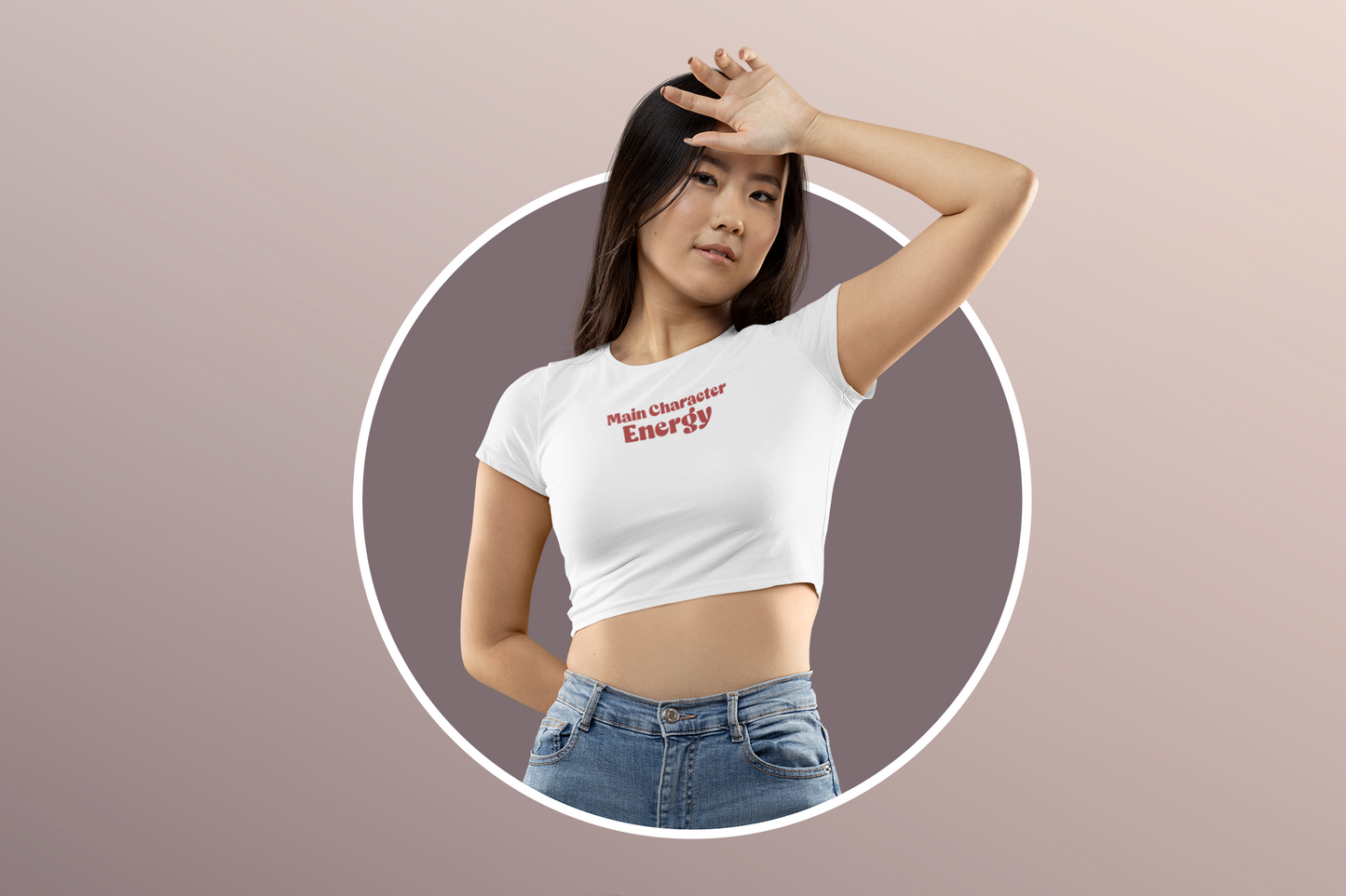 Women Crop Top Main Character Energy Crop tee