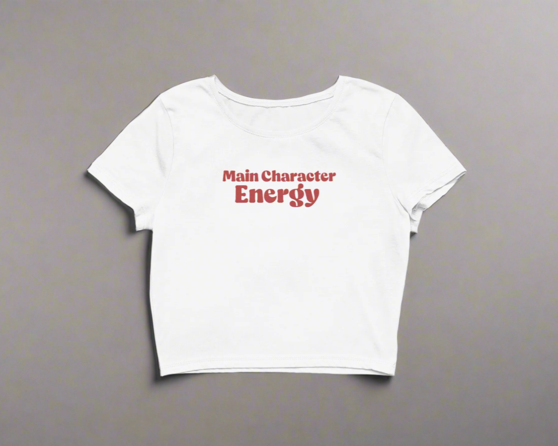 Women Crop Top Main Character Energy Crop tee