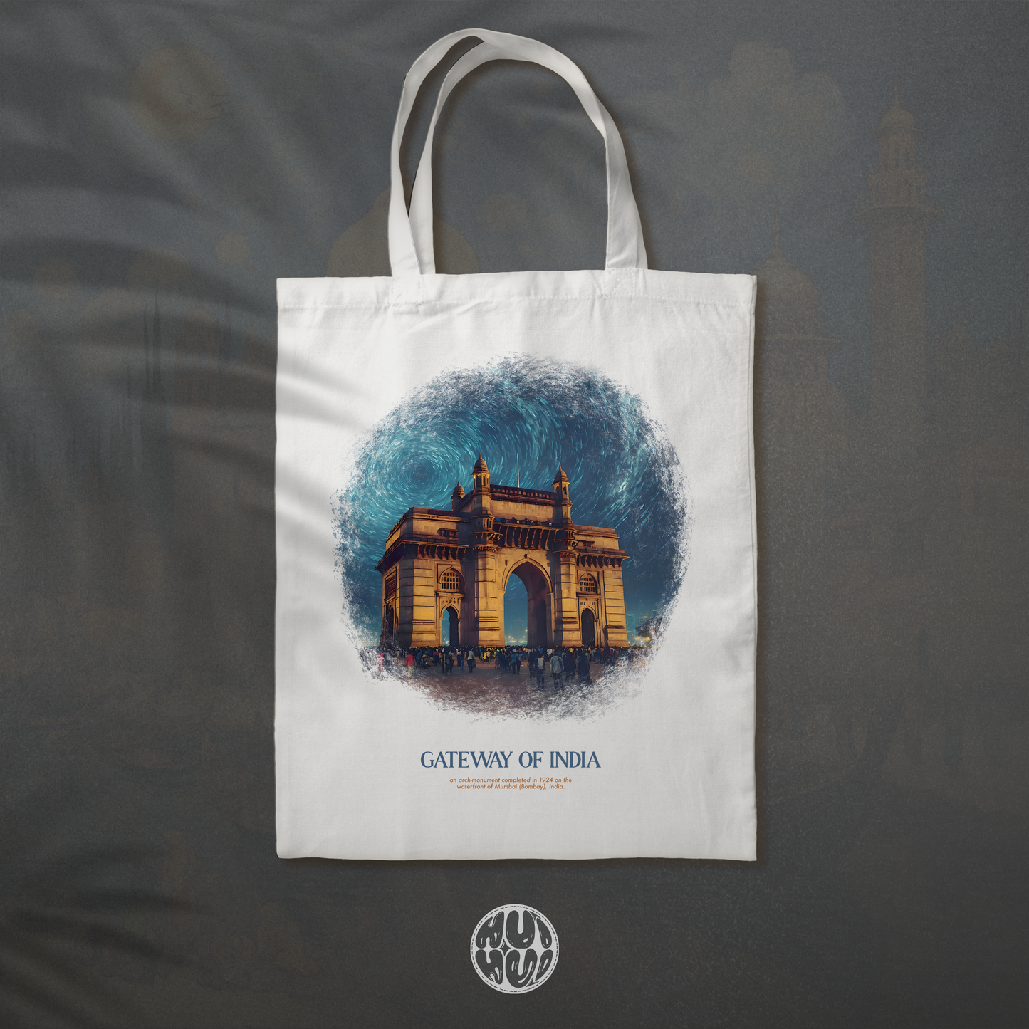 Gateway Of India in starry night (Totebag) by huihui