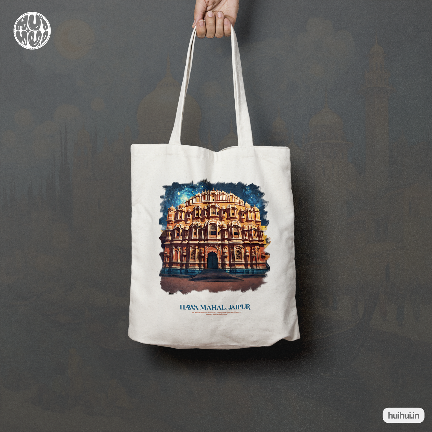 Hawa Mahal in starry night (Totebag) by huihui