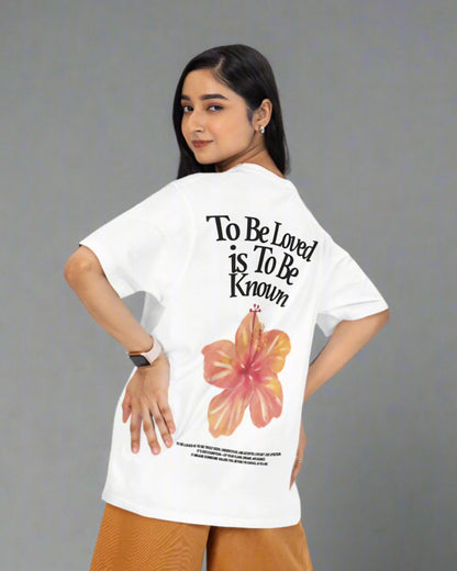 To Be Loved Womens Graphic Oversized Tshirt