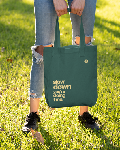 Slow Down (Word Minimalism huihui Zipper totebag)