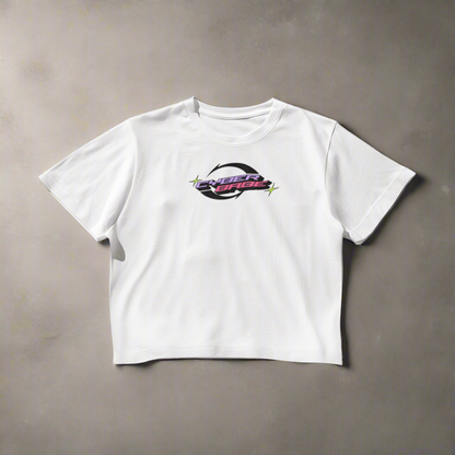 Cyber Babe Graphic Printed Crop Tee Y2k Edition